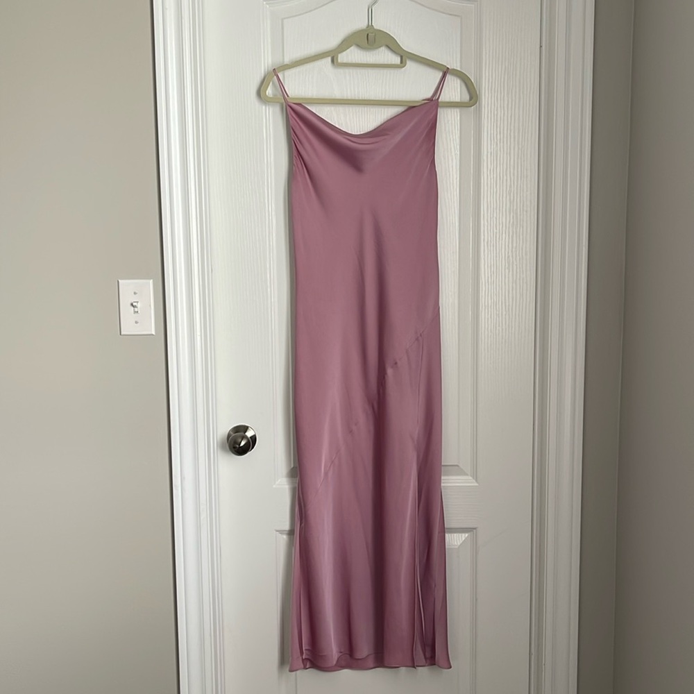 Babaton Pink Satin Dress